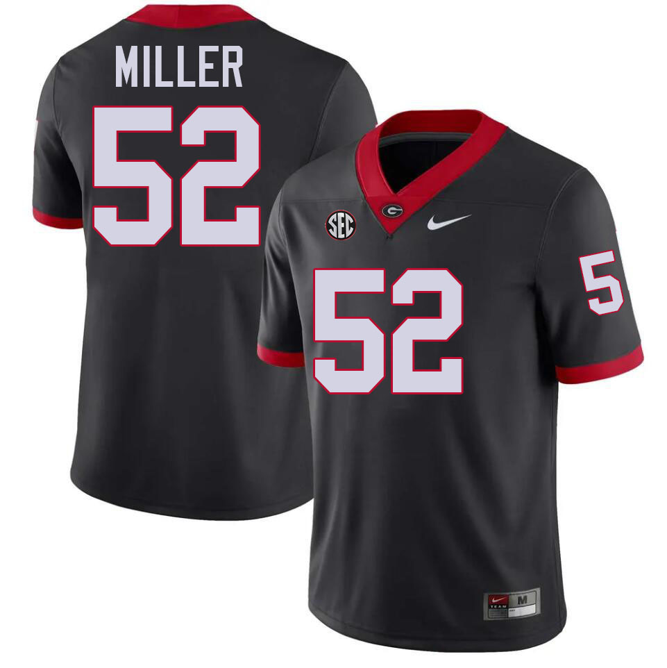 #52 Christen Miller UGA Jersey,University Of Georgia Bulldogs Football Jersey,Uniforms,Gears-Black
